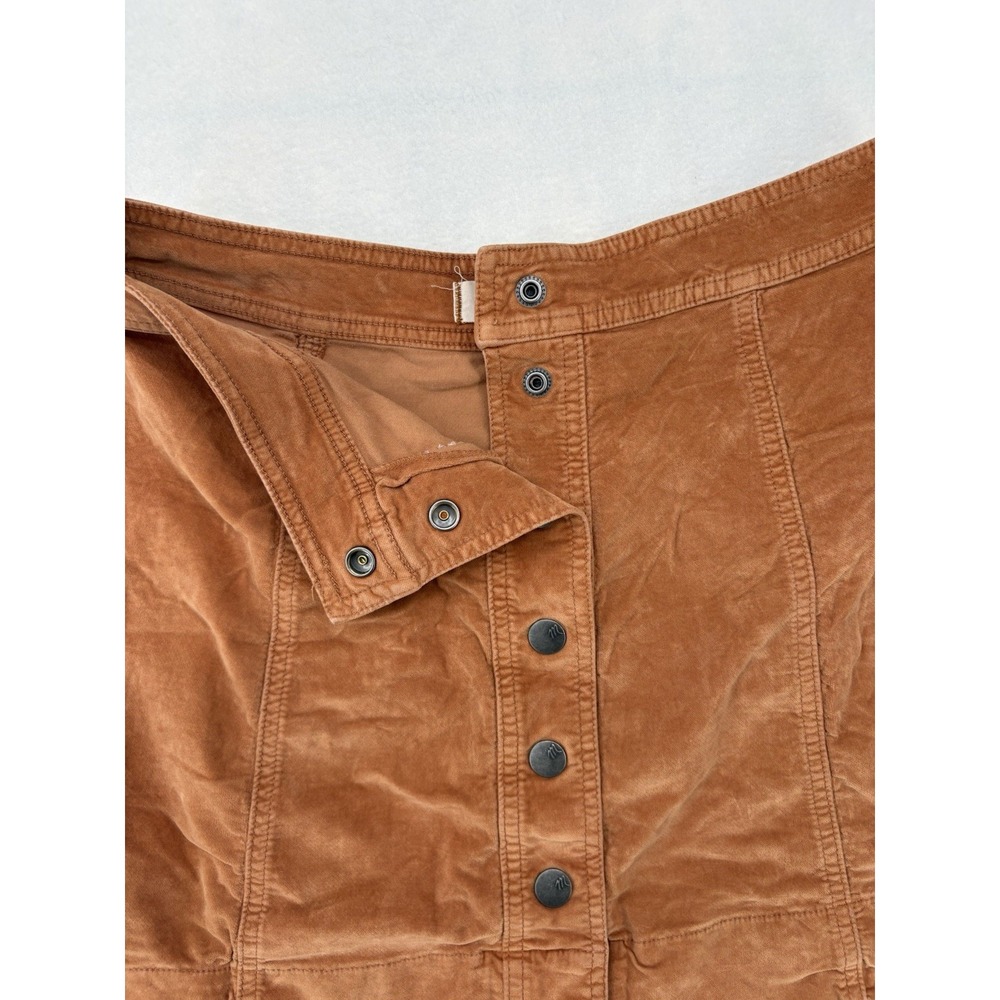 Madewell Sued Mini Skirt Caramel Brown Size 6 - Picture 15 of 15